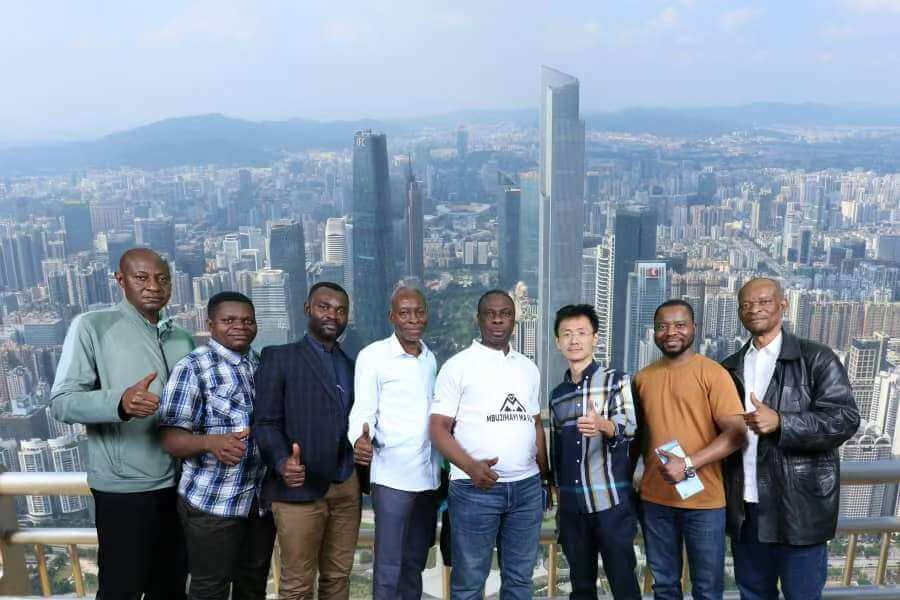 "Kasai Oriental delegation sightseeing at Guangzhou’s Canton Tower."