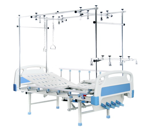 Cama de tracción ortopédica de cuatro manivelas manuales