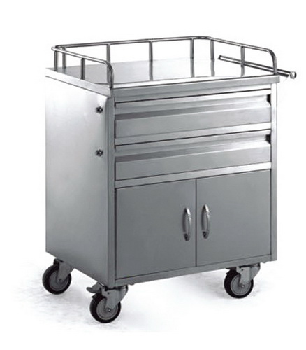 Stainless Steel Medicine Trolley(60 Grids)