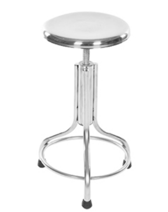 Tabouret haut en acier inoxydable 3 pieds