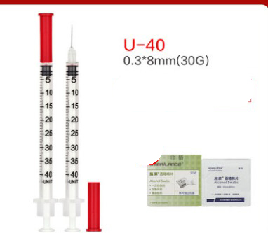 1ml/cc, 30G, 5/16", Disposable Insulin Syringe