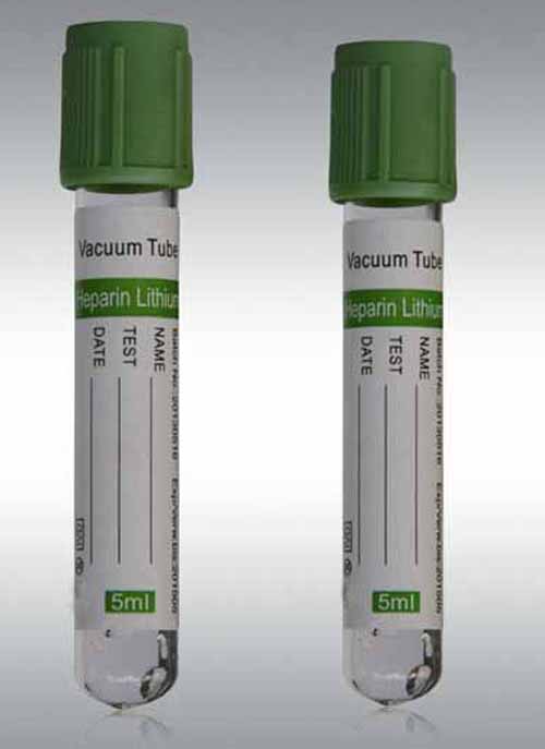 13×75mm PET Heparin sodium Blood Tube, 100pcs