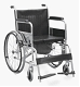 Chrome manual Commode wheelChair with soft cushion