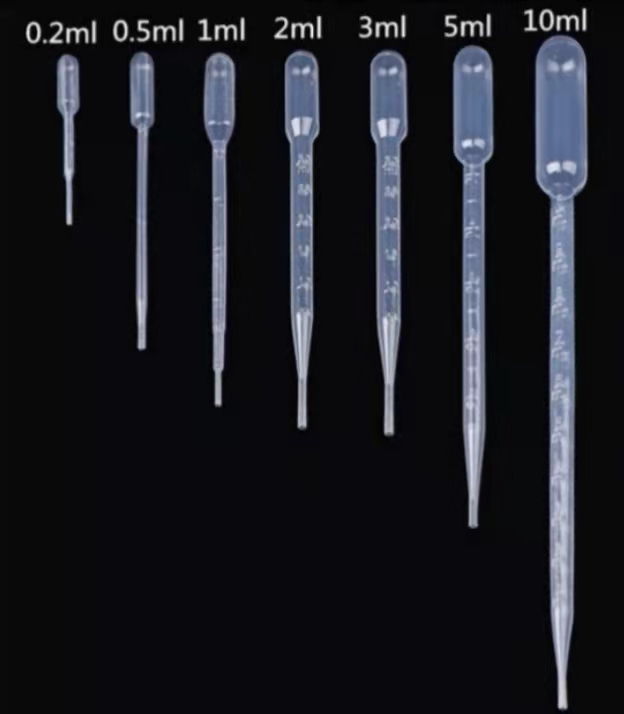 Pasteur pipettes(0.2ml,0.5ml,1ml,2ml,3ml,5ml,10ml)