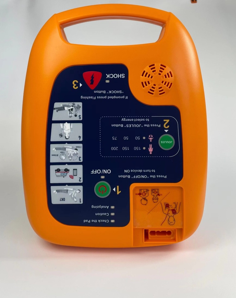 Desfibrilador portátil con desfibrilación externa