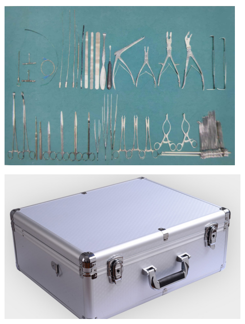 Ensemble d'instruments de chirurgie de craniotomie, 60 pièces