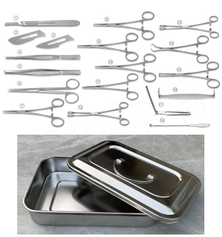 Female Ligation Instrument Kits, 18 Pcs