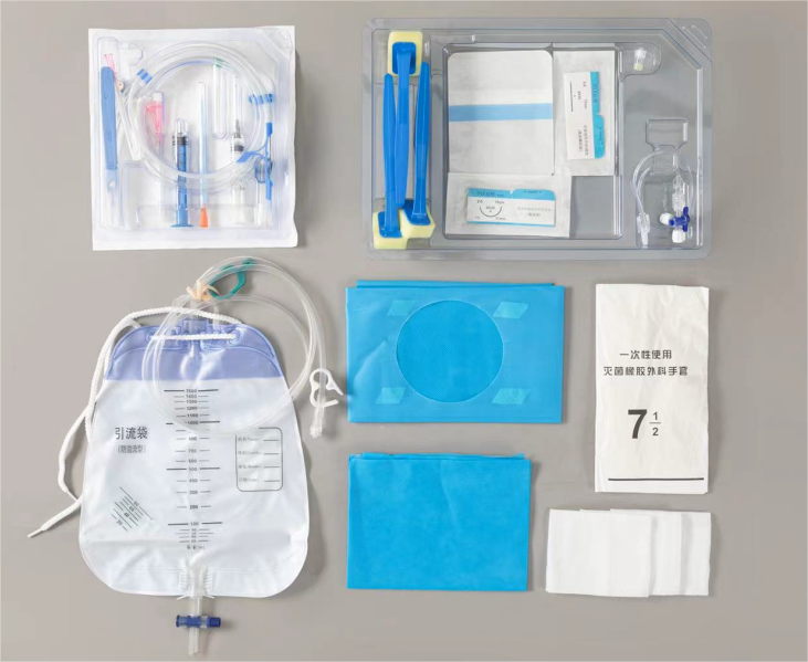 Kit de cathéter de drainage thoraco-abdominal jetable