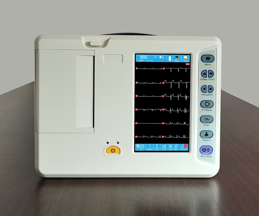 6 channel 12 leads ECG EKG monitor machine