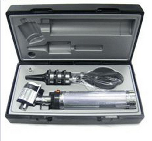 Ensemble d'ophtalmoscope et d'otoscope à fibre professionnelle