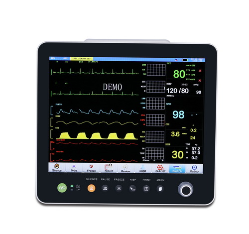 Monitor de paciente de 15 pulgadas y 6 parámetros múltiples