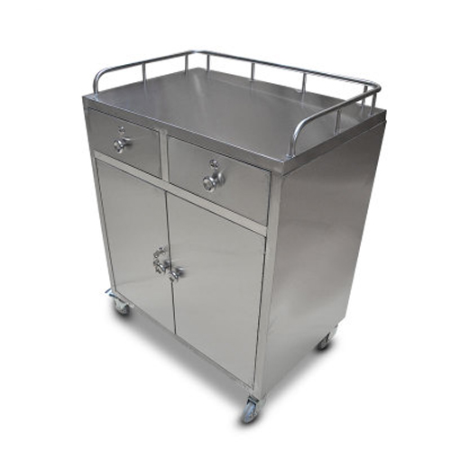 [CCFW07] stainless steel Anesthesia medical trolley cart two drawer two doors