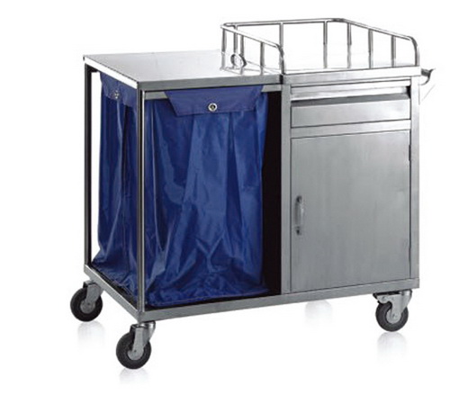 [CCF-F681a] Stainless Steel Foldable Linen Trolley