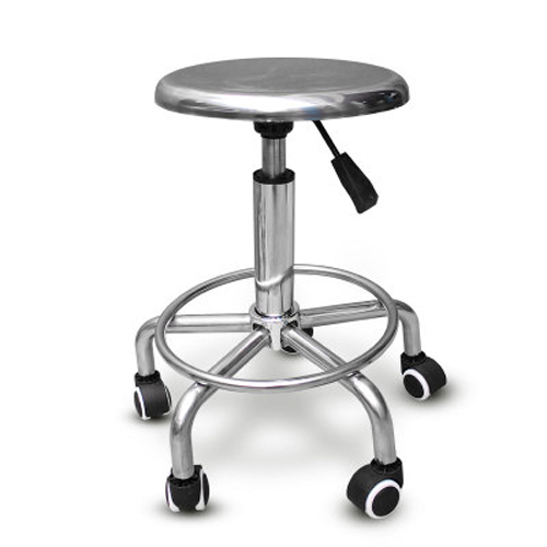 [CCFW22] Tabouret haut en acier inoxydable 5 pieds avec roulettes avec fonction de relevage