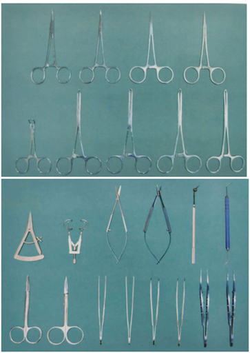 [CC23022213] Ensemble d'instruments d'implantation de valve de drainage de glaucome, 23 pièces