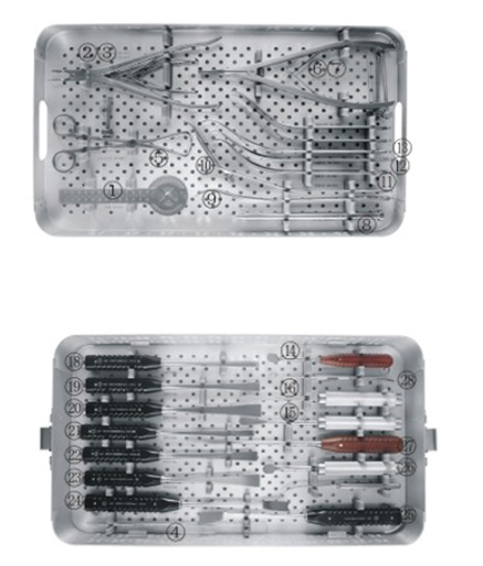 [CC23071704] Kit d'instruments d'ostéotomie, 28 pièces