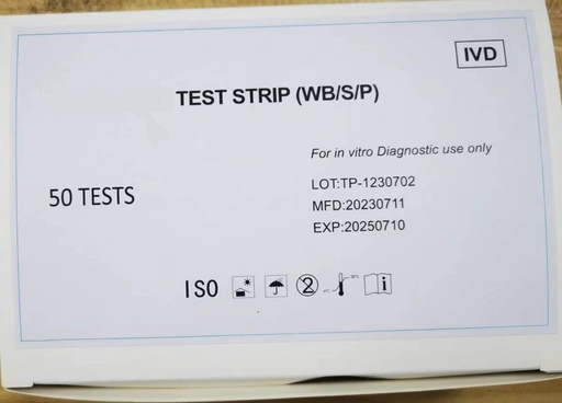 [CRS4HCV3] HCV Hepatitis C Virus Test 3mm Strips, 50 Tests/Box