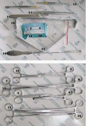 [CC24042906] Female Ligation Instrument Kits, 21 Pcs